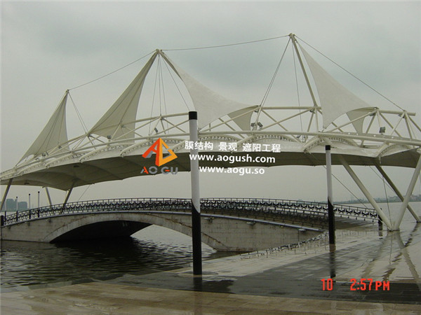 老桥景观建筑设施膜结构