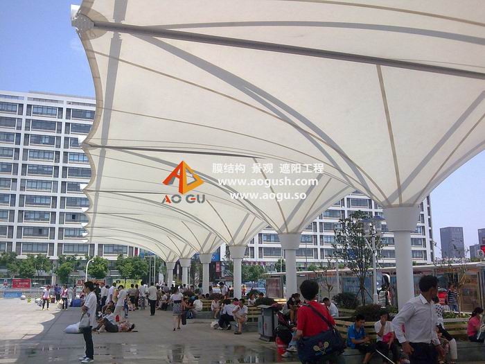 广场遮阳膜结构公共设施